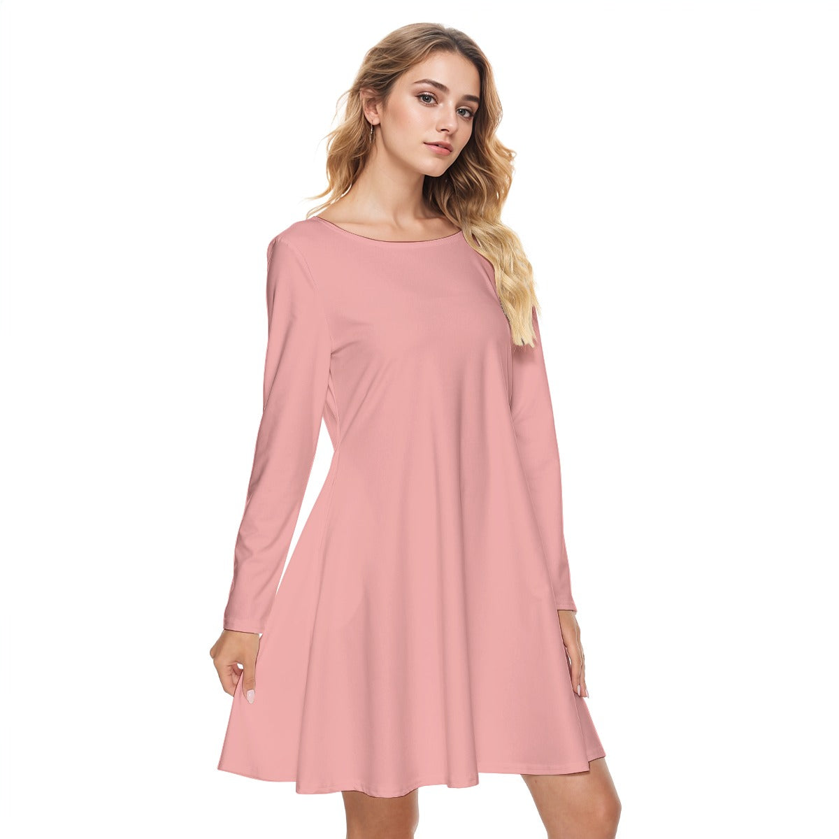 All-Over Print Women's Round Neck Dress|190GSM Cotton
