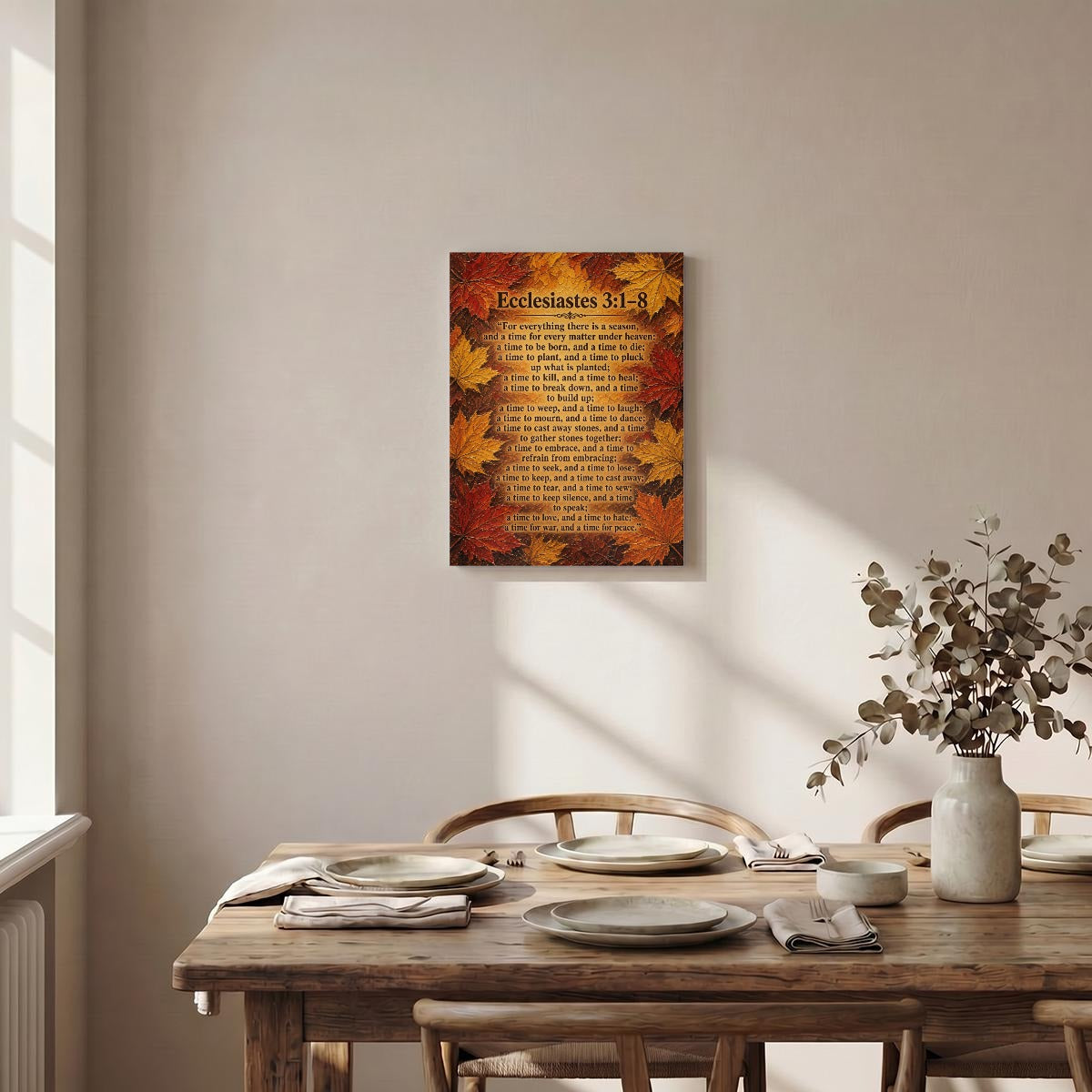 Bible Quotes Time and Season Designs With Purpose Brand Vertical Framed Canvas Wall Art