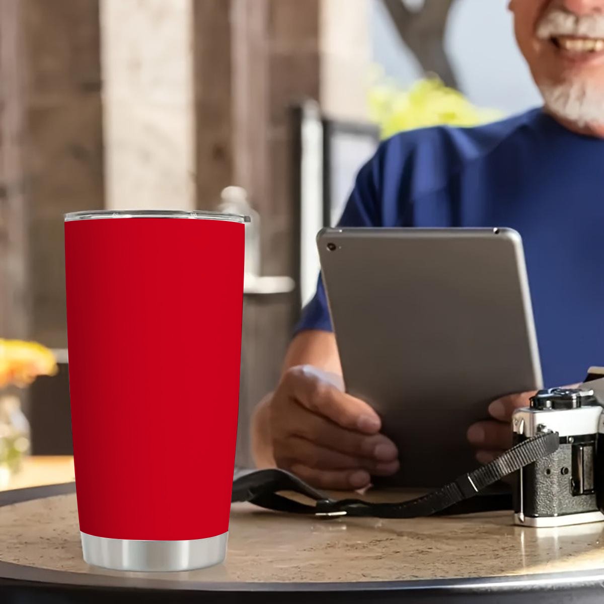 Custom 20OZ Tumbler With Sliding Lid Printed in USA