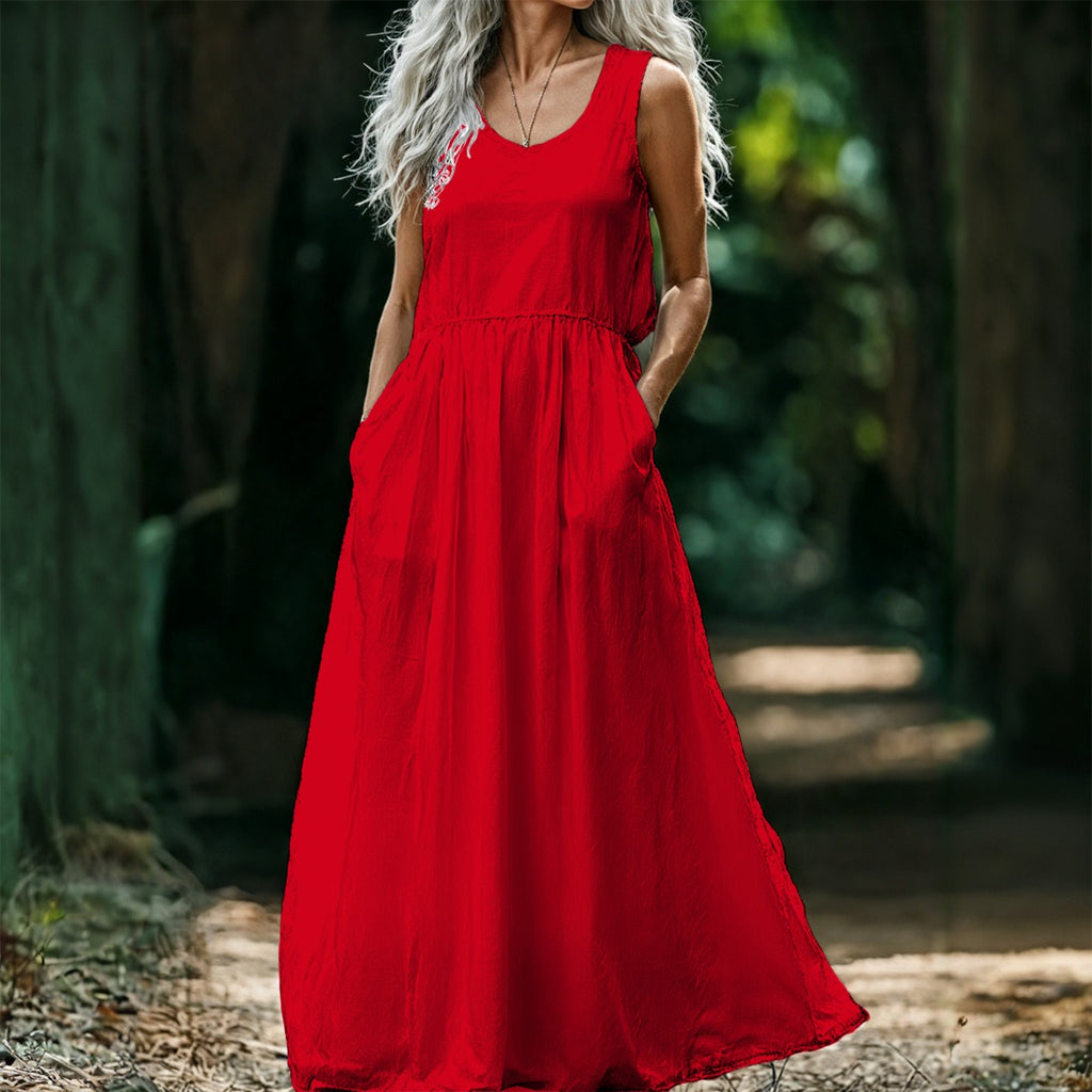 All-Over Print Women’s Sleeveless Maxi Dress