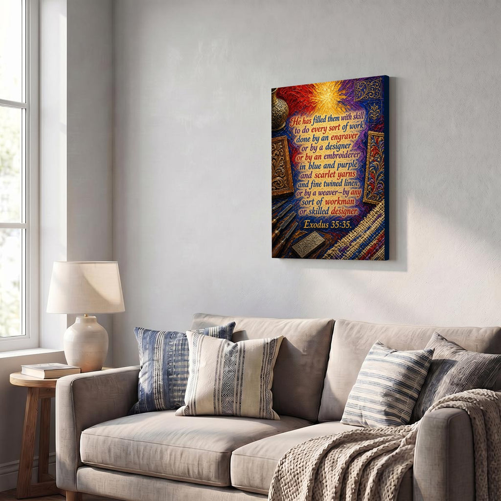 Vertical Framed Canvas Wall Art Printed in Canada
