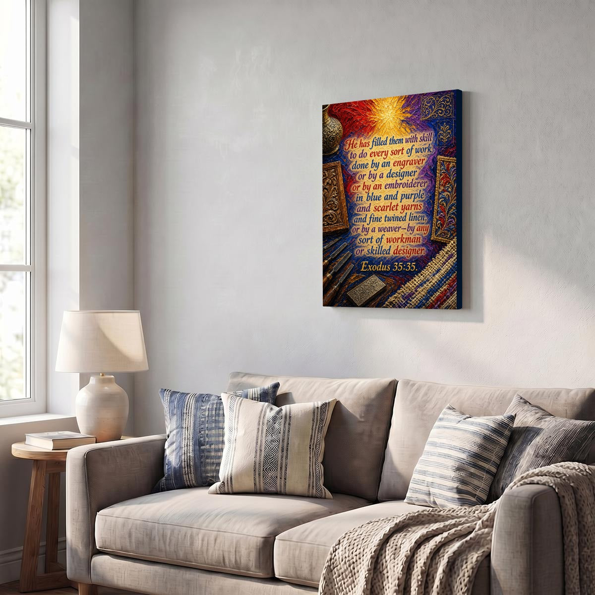 Vertical Framed Canvas Wall Art Printed in Canada