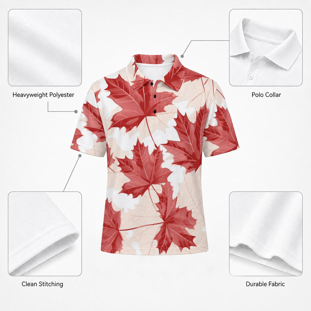 All-Over Print Men's Heavyweight Polyester Polo Shirt|210GSM
