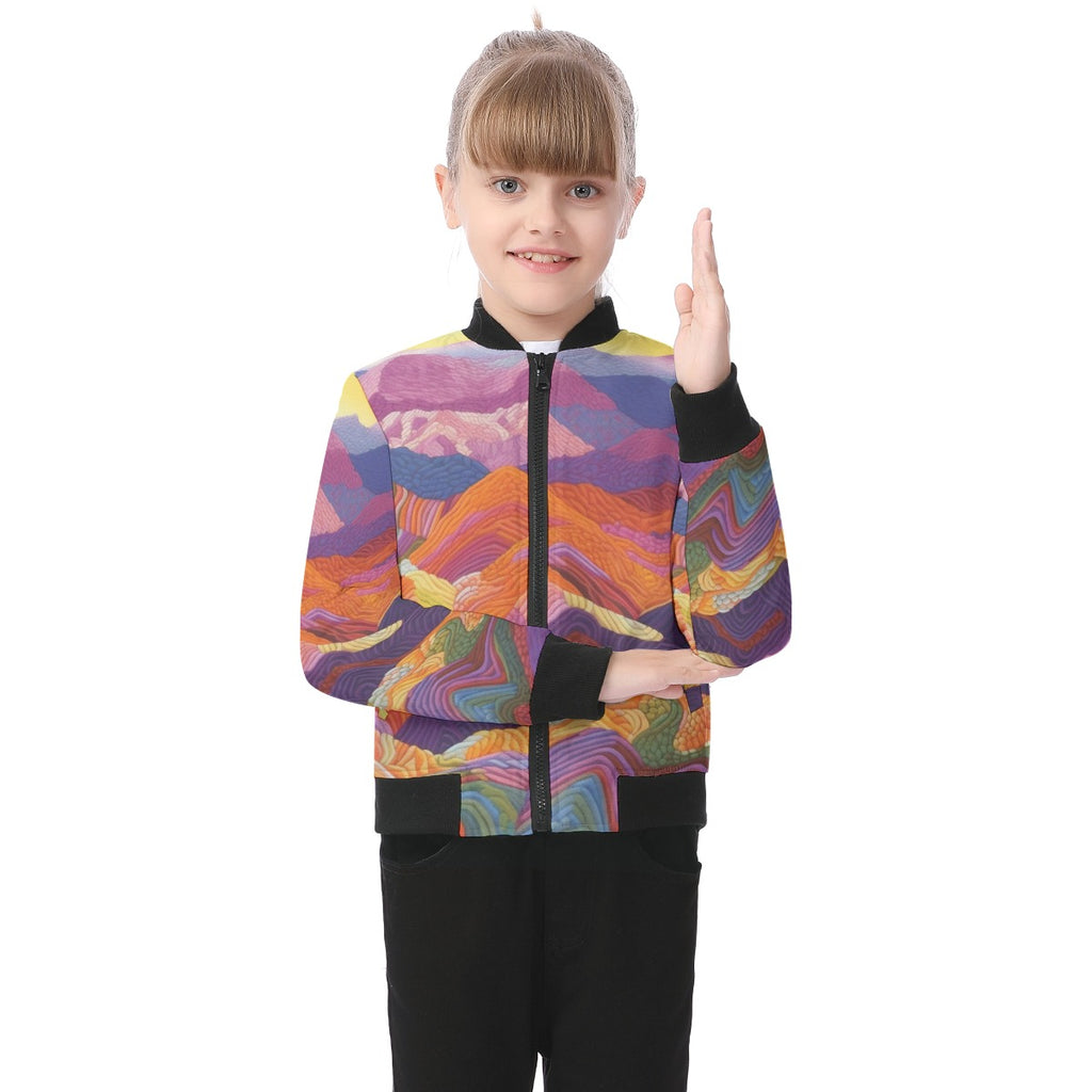 Blouson aviateur enfant imprimé all-over