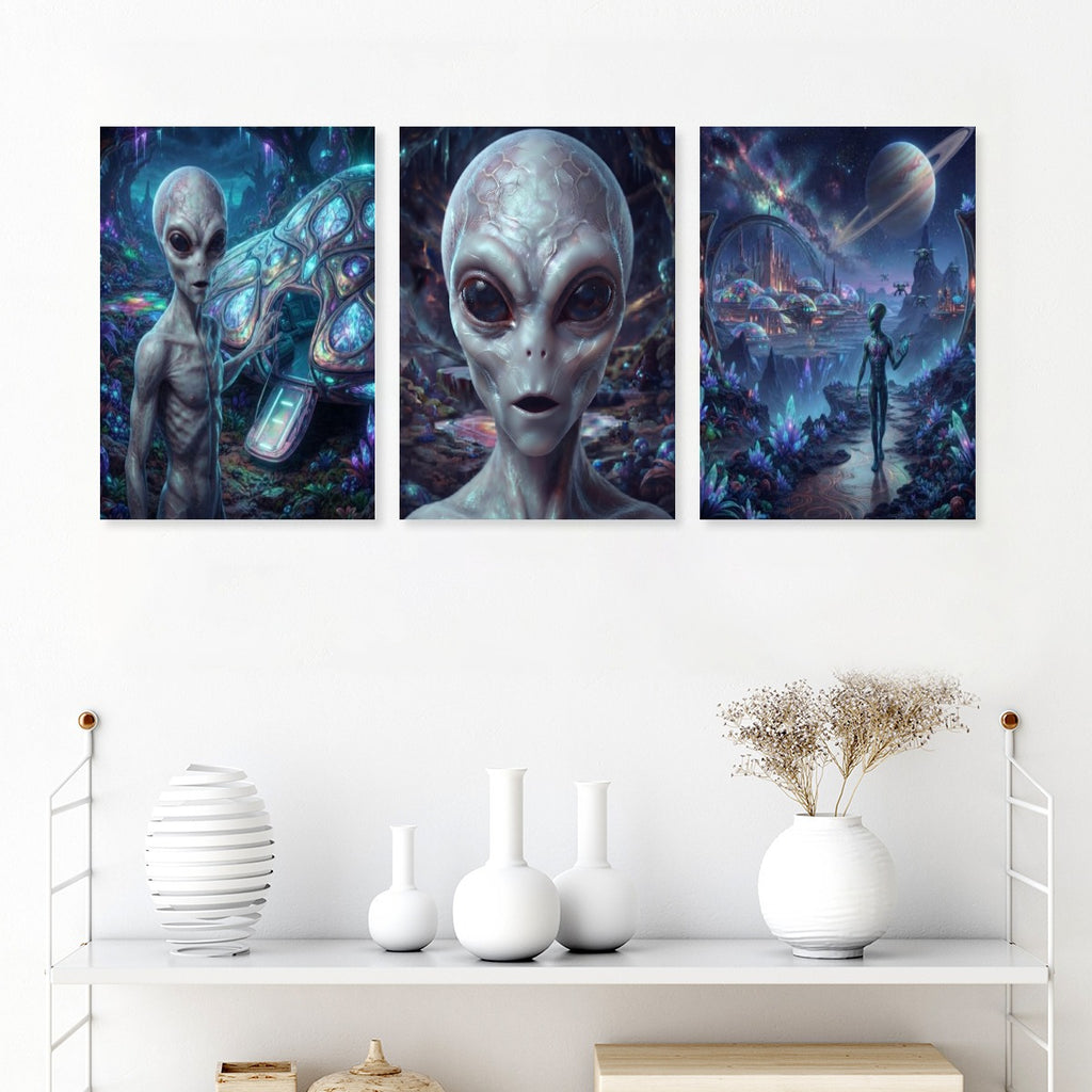 Framed Three-Piece Mural Printed in USA 2:3