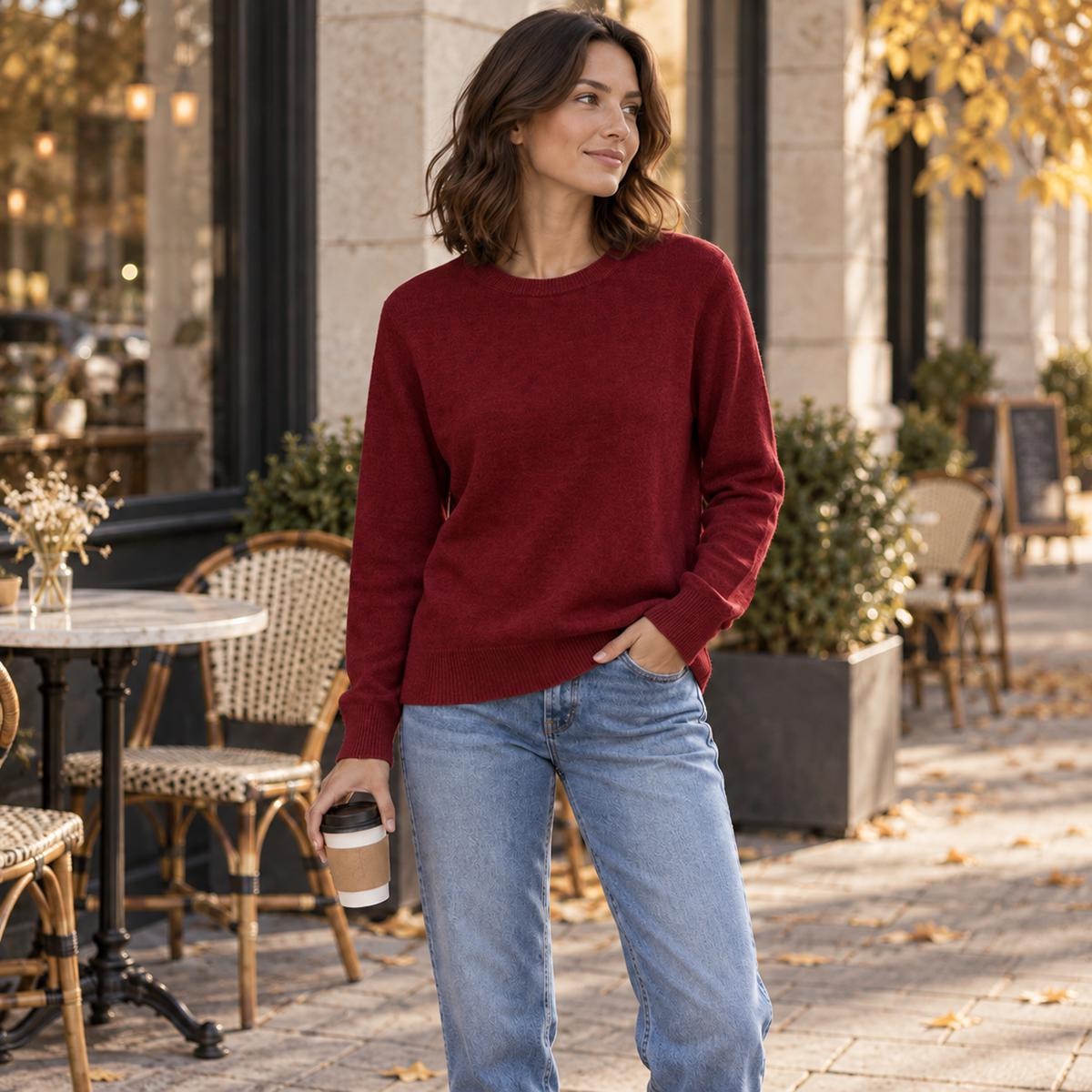 Unisex Soft Wool-Blend Crewneck Knit Sweater|Embroidery