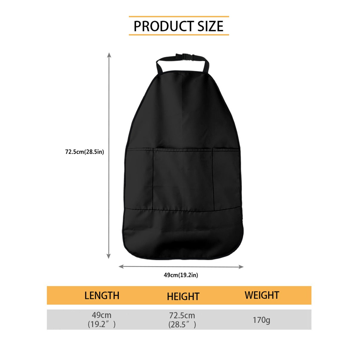 Car Seat Back Storage Bag