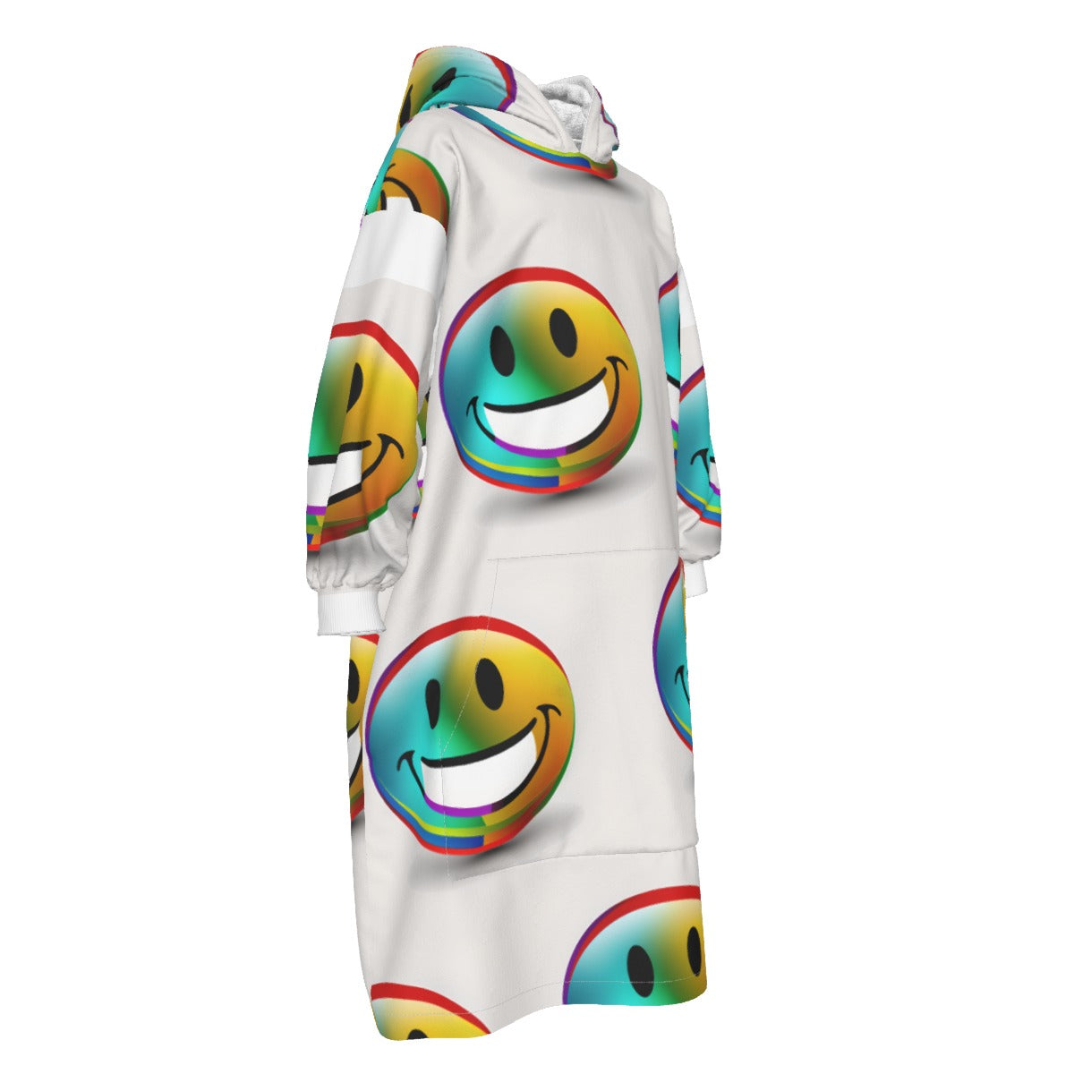 All-Over Print Kid's Sherpa Fleece Mid-Length Hoodie Blanket