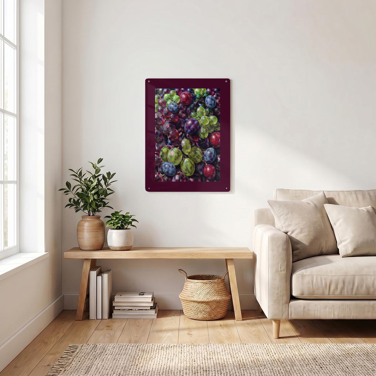 Thickened Rectangular Iron Wall Painting Printed in Canada