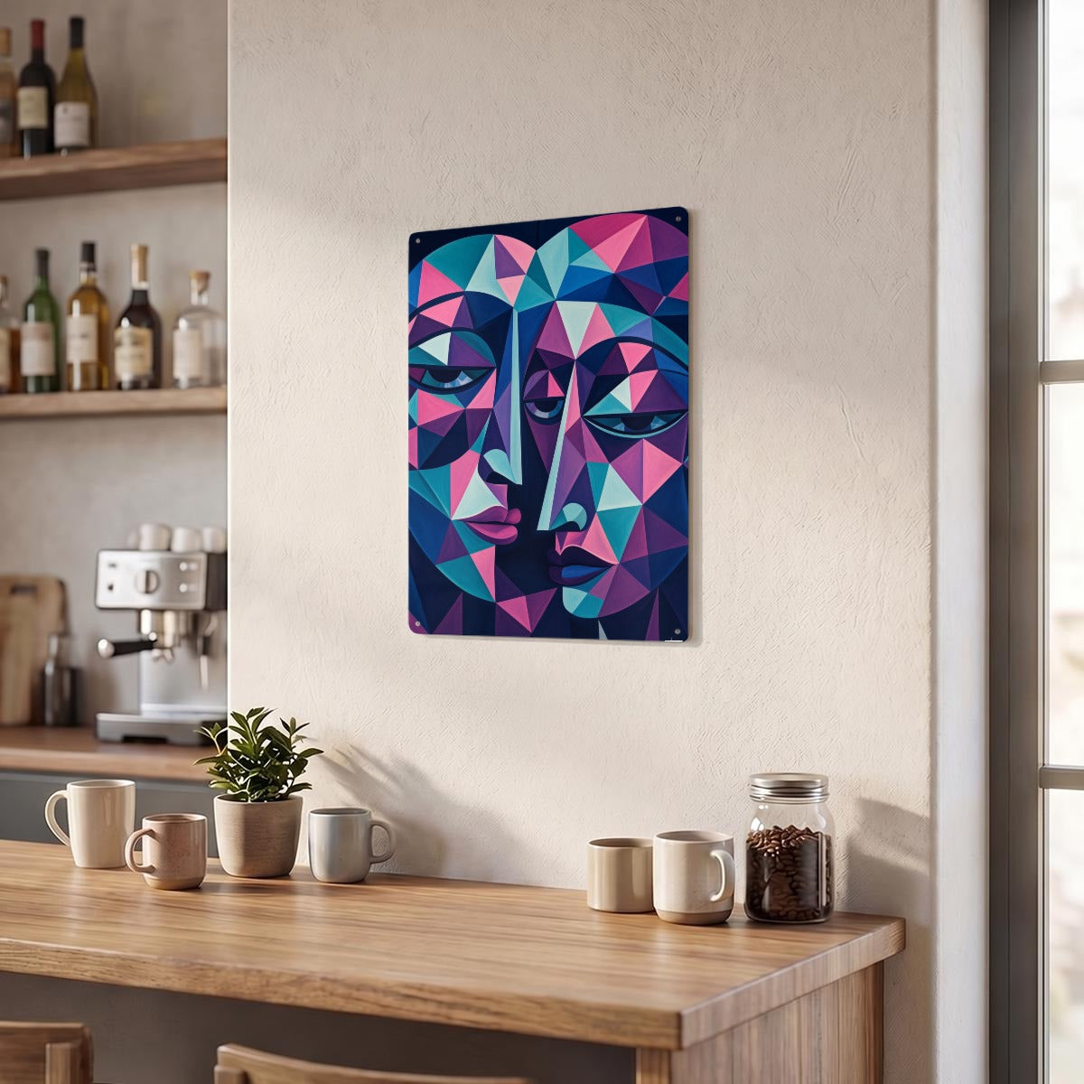 Thickened Rectangular Iron Wall Painting Printed in Canada