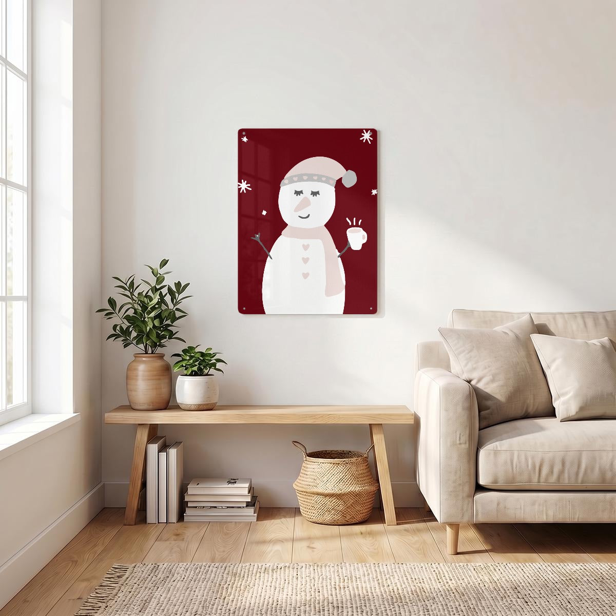 Thickened Rectangular Iron Wall Painting Printed in Canada