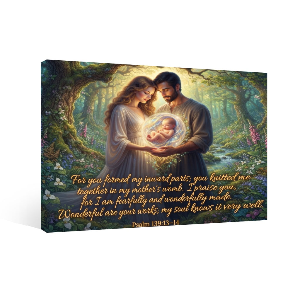Bible Quote Mother and Child Framed Single-Piece Mural Printed in USA 3:2