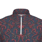 All-Over Print Men's Sports Collar Jersey With Long Sleeve| Interlock