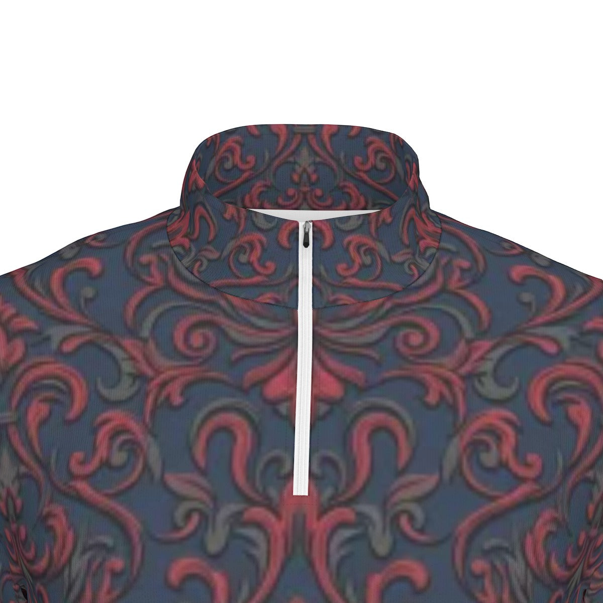 All-Over Print Men's Sports Collar Jersey With Long Sleeve| Interlock