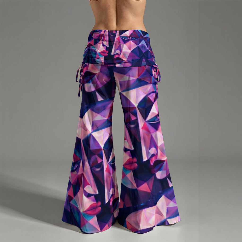 All-Over Print Women's High Waist Wide Leg Pants