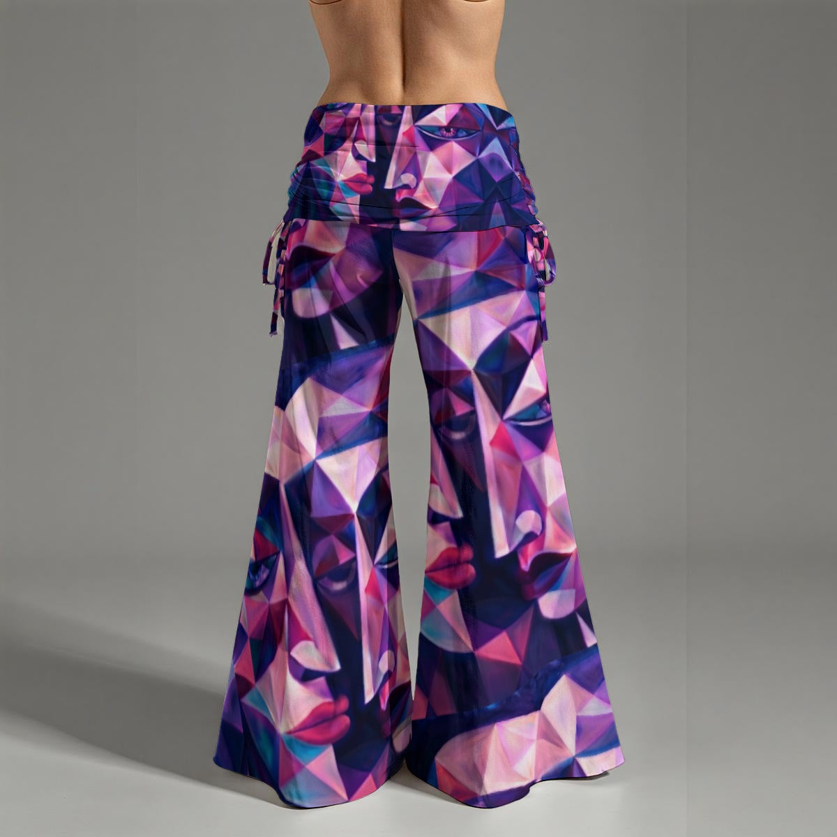All-Over Print Women's High Waist Wide Leg Pants