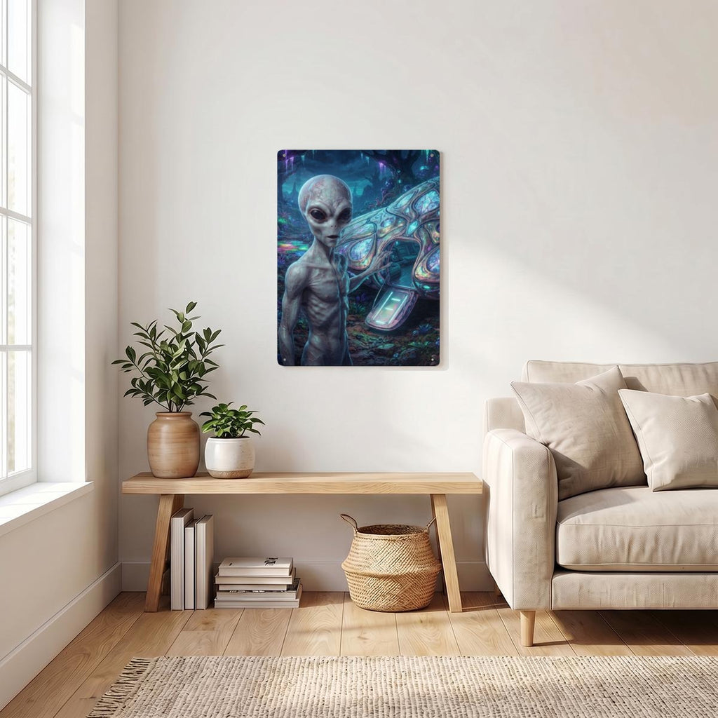 Thickened Rectangular Iron Wall Painting Printed in Canada
