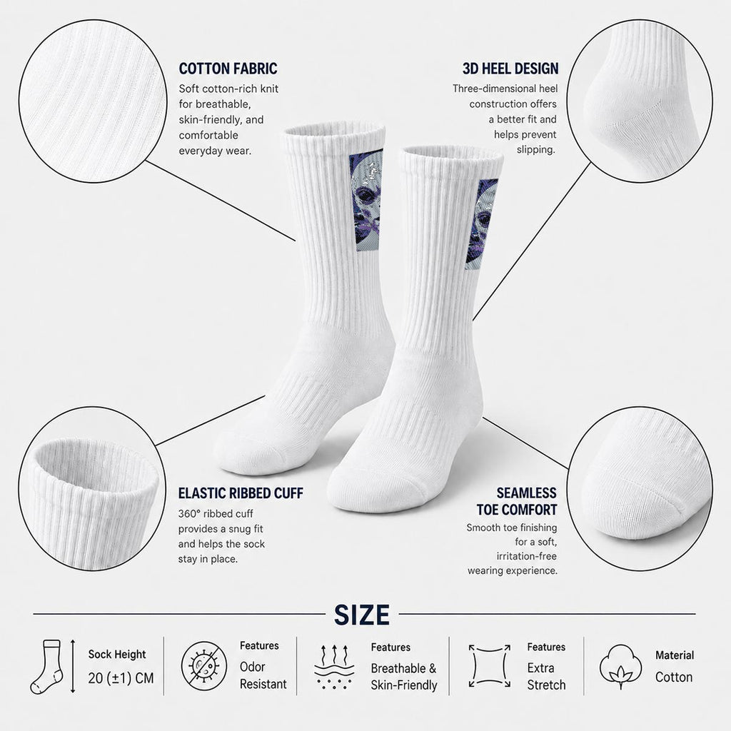 Chaussettes ras du cou en coton brodé sport | Coton