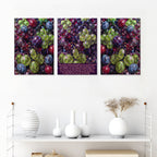 Bare Good Fruit Collection Framed Three-Piece Mural Printed in USA 2:3