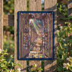 Light Through an Open Door Thickened Rectangular Iron Wall Painting Printed in Canada