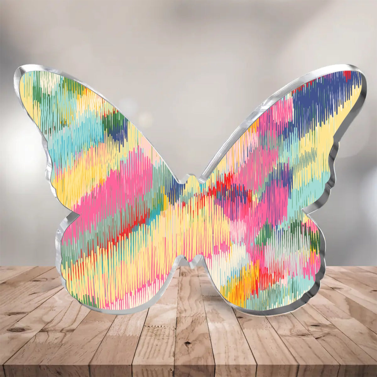 Adorno de escritorio acrílico con forma de mariposa