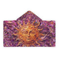 Youth Hooded Towel — Radiant Sunburst Purple Hooded Beach Towel