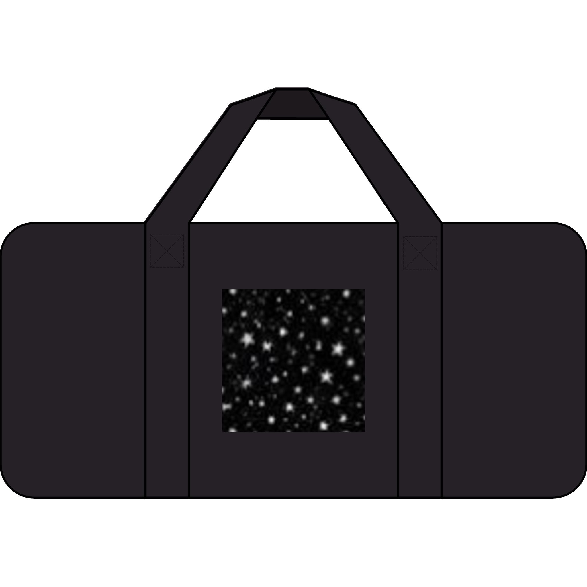 Galaxy Star Travel Duffel Bag — Checker/Camo Strap Adventure Gym Bag