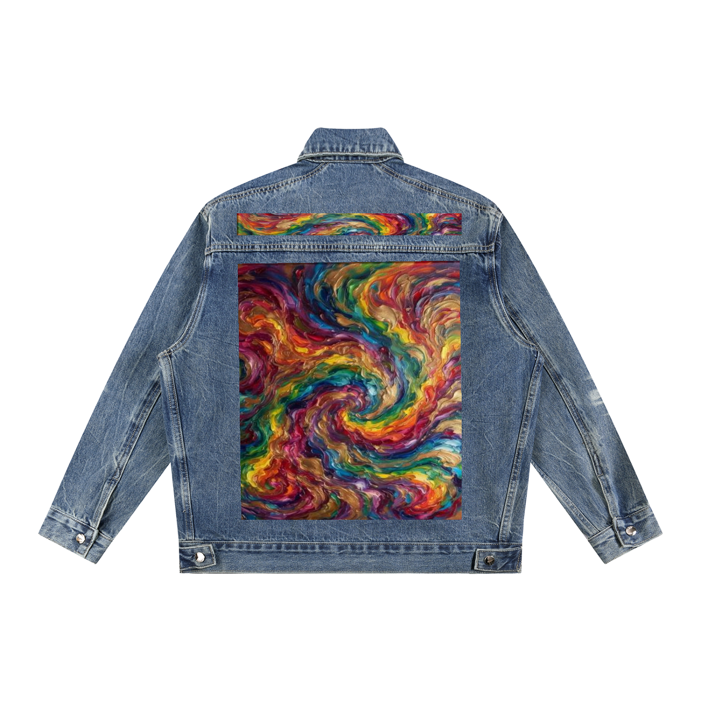 Vintage Wash Zip Up Denim Jacket