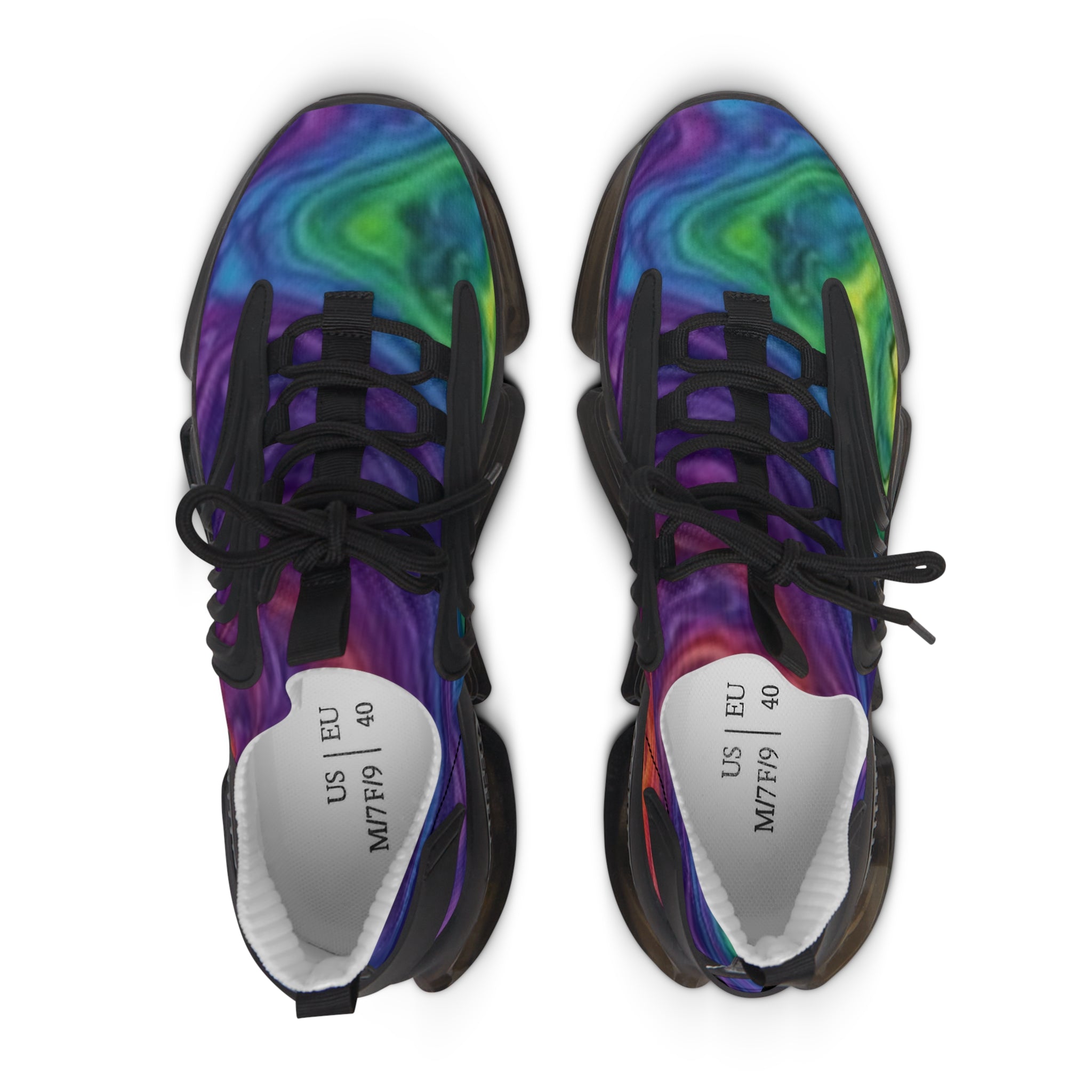 Women's Mesh Sneakers — Colorful Swirl Athletic Shoes