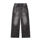 Jeans da uomo a gamba larga con lavaggio vintage
