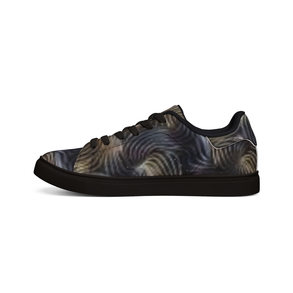 Low-Top Sneakers — Men's Swirl Leather Casual Shoes