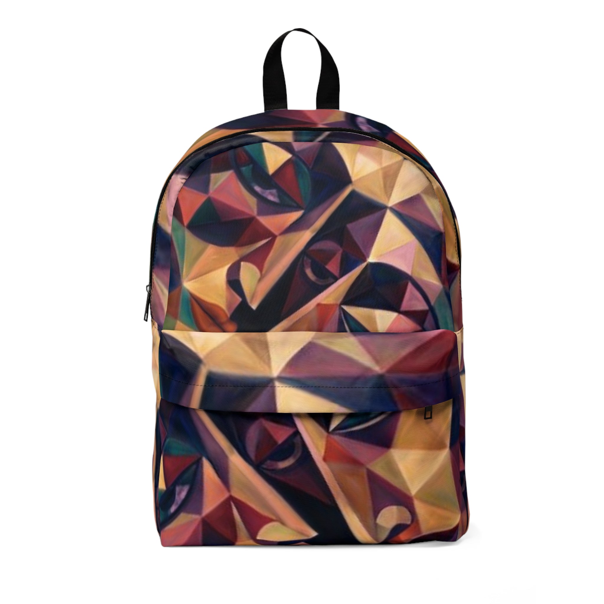 Geometric  Abstract Polygon Portrait School & Travel Bag - "No More Stolen Sisters!" Collection