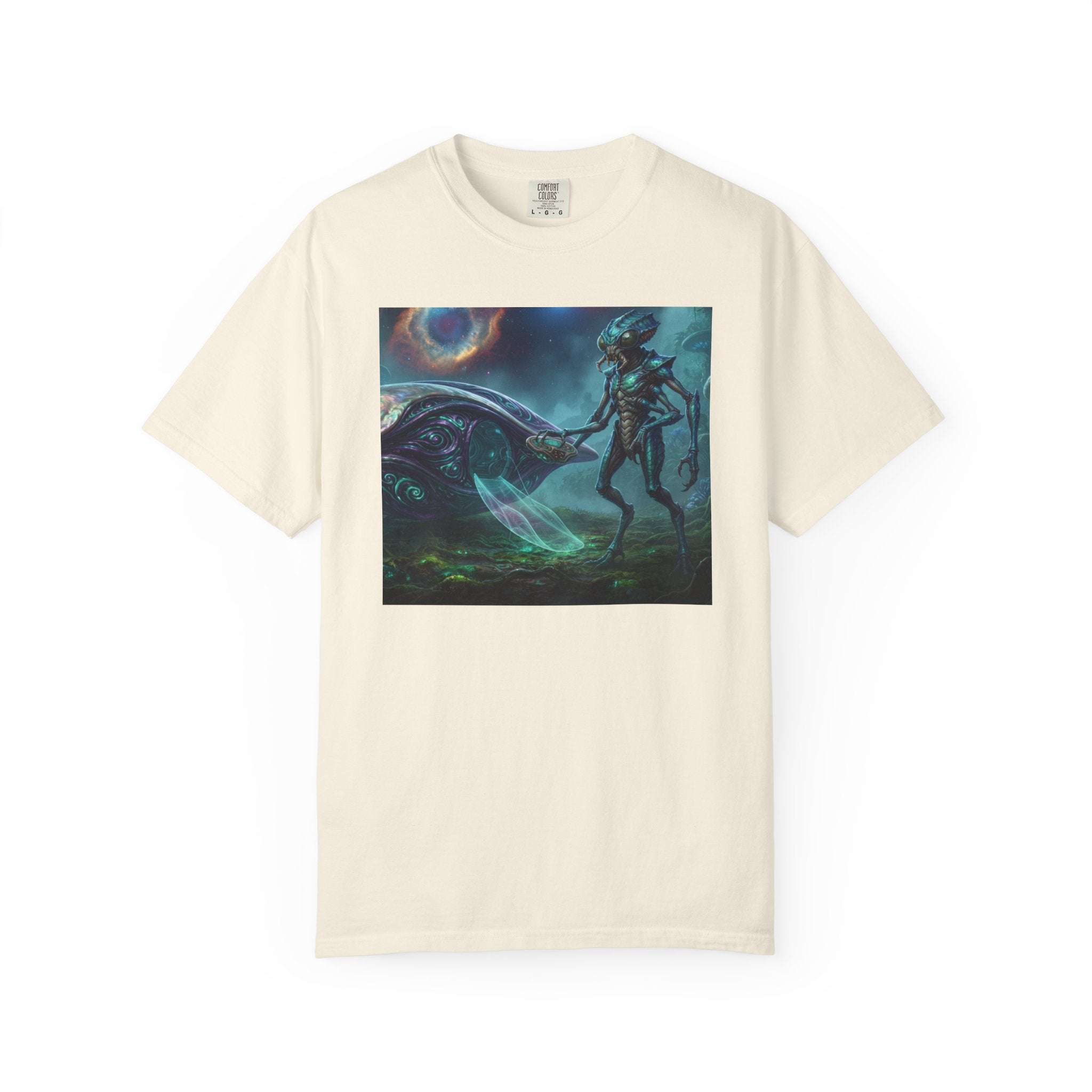 Alien Encounter T-Shirt — Cosmic Sci‑Fi Art Tee