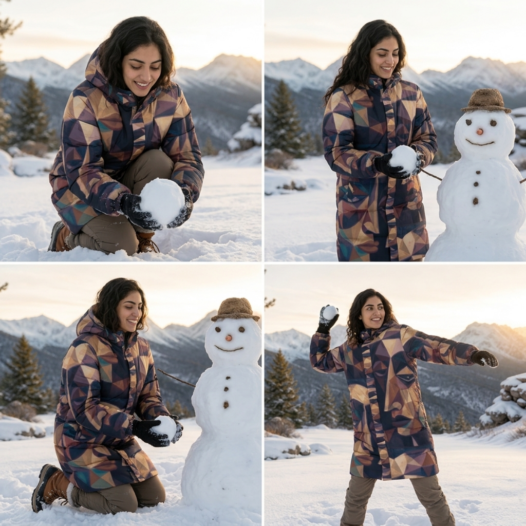 All-Over Print Unisex Long Down Jacket