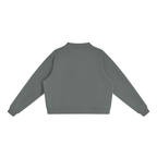 Essential Fleece Mock-Neck Crew Sweatshirt