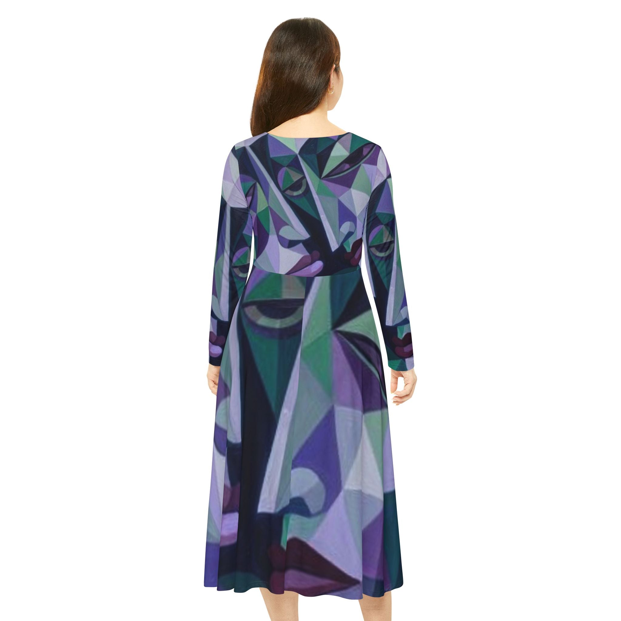 Geometric Long Sleeve Dress | Abstract | "No More Stolen Sisters" Series #mmiwg
