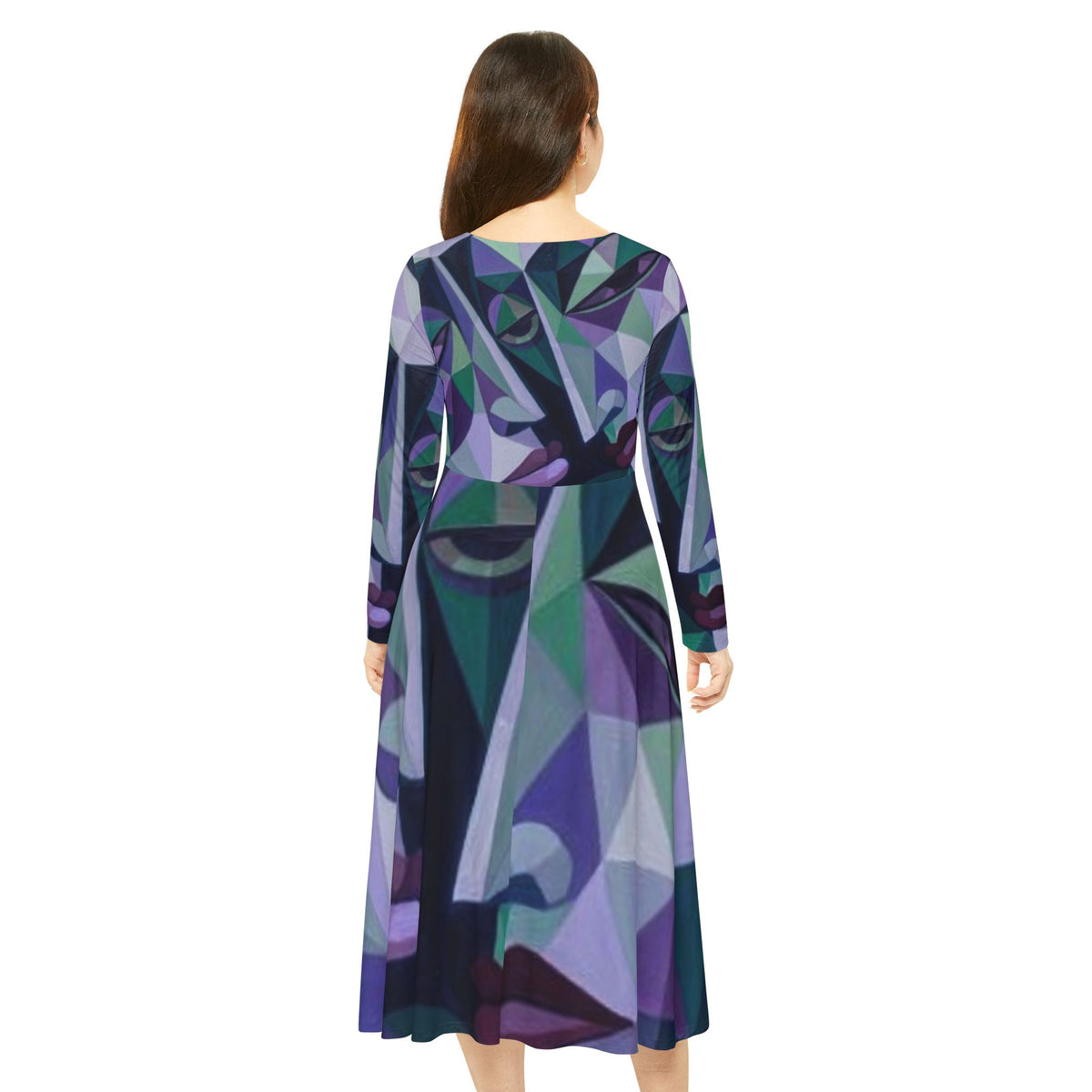 Geometric Long Sleeve Dress | Abstract | "No More Stolen Sisters" Series #mmiwg