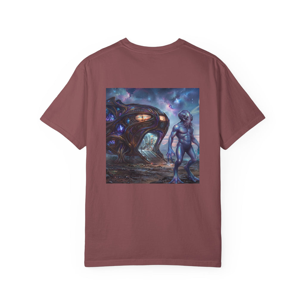 T-shirt Rencontre Extraterrestre — T-shirt Art Cosmique de Science-Fiction
