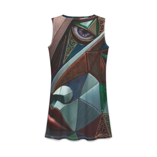 Abstract Geometric Face Dress | Artistic  |  "No More Stolen Sisters" Series #mmiwg