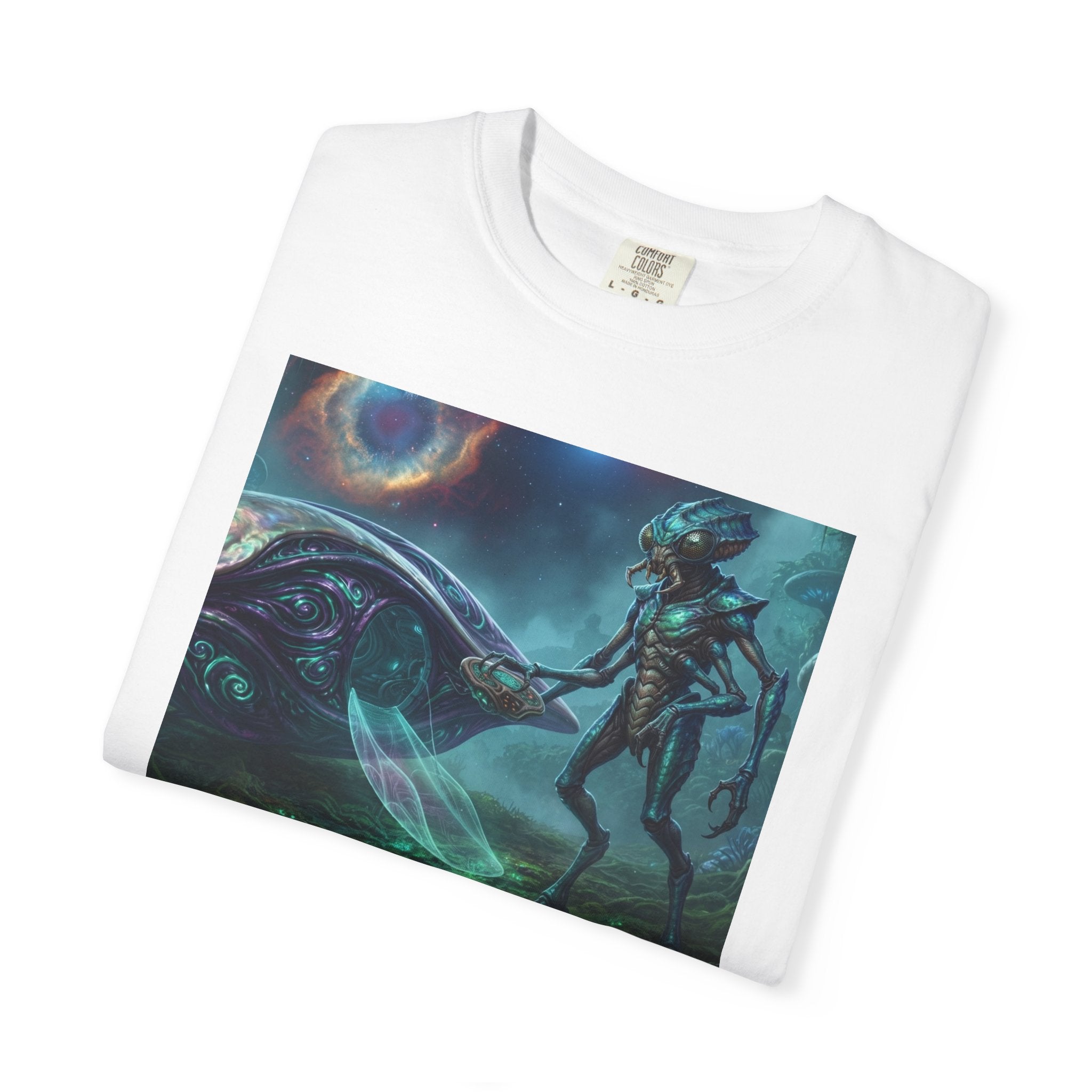 T-shirt Rencontre Extraterrestre — T-shirt Art Cosmique de Science-Fiction