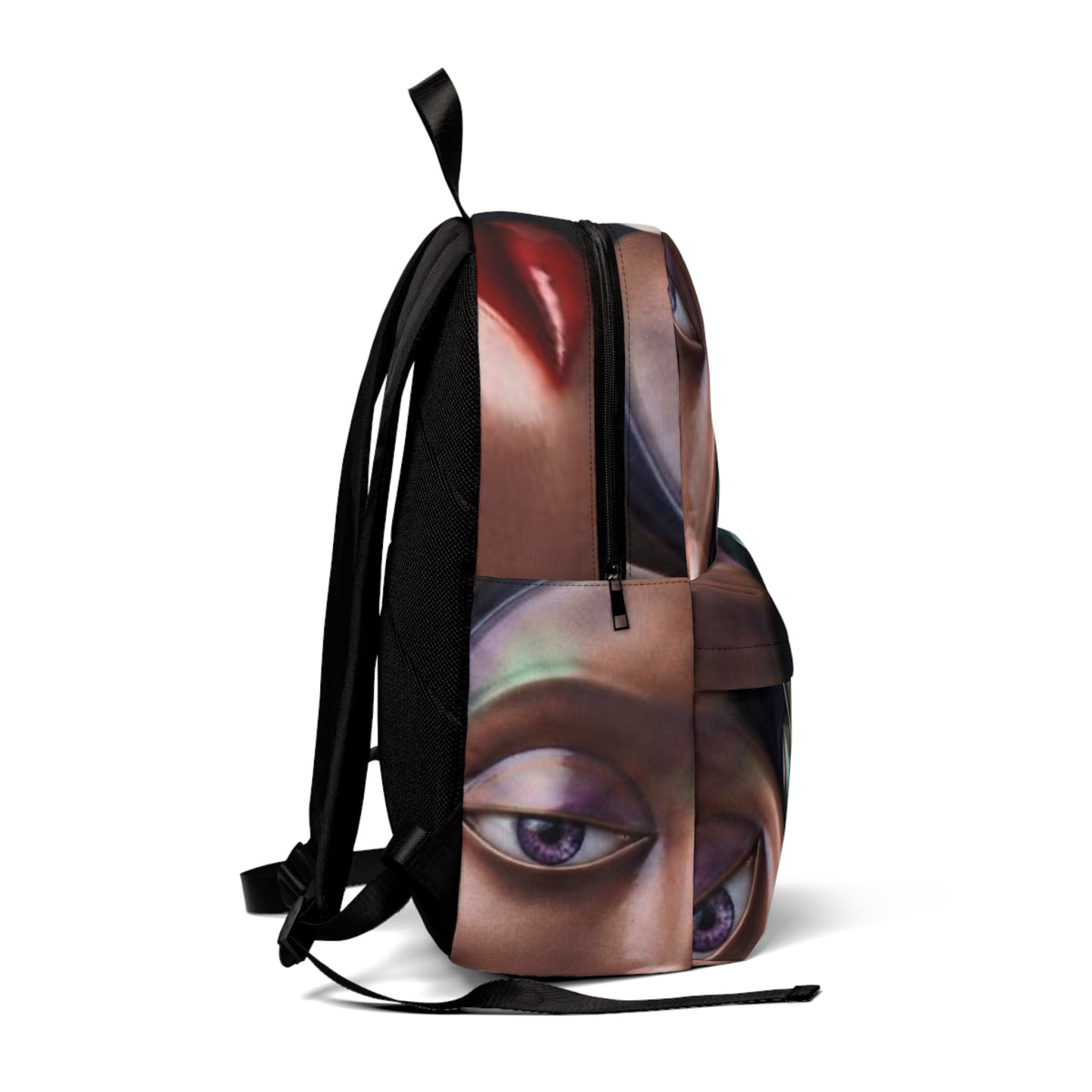 Abstract Faces Backpack — School & Travel Bag "No More Stolen Sisters!" Collection