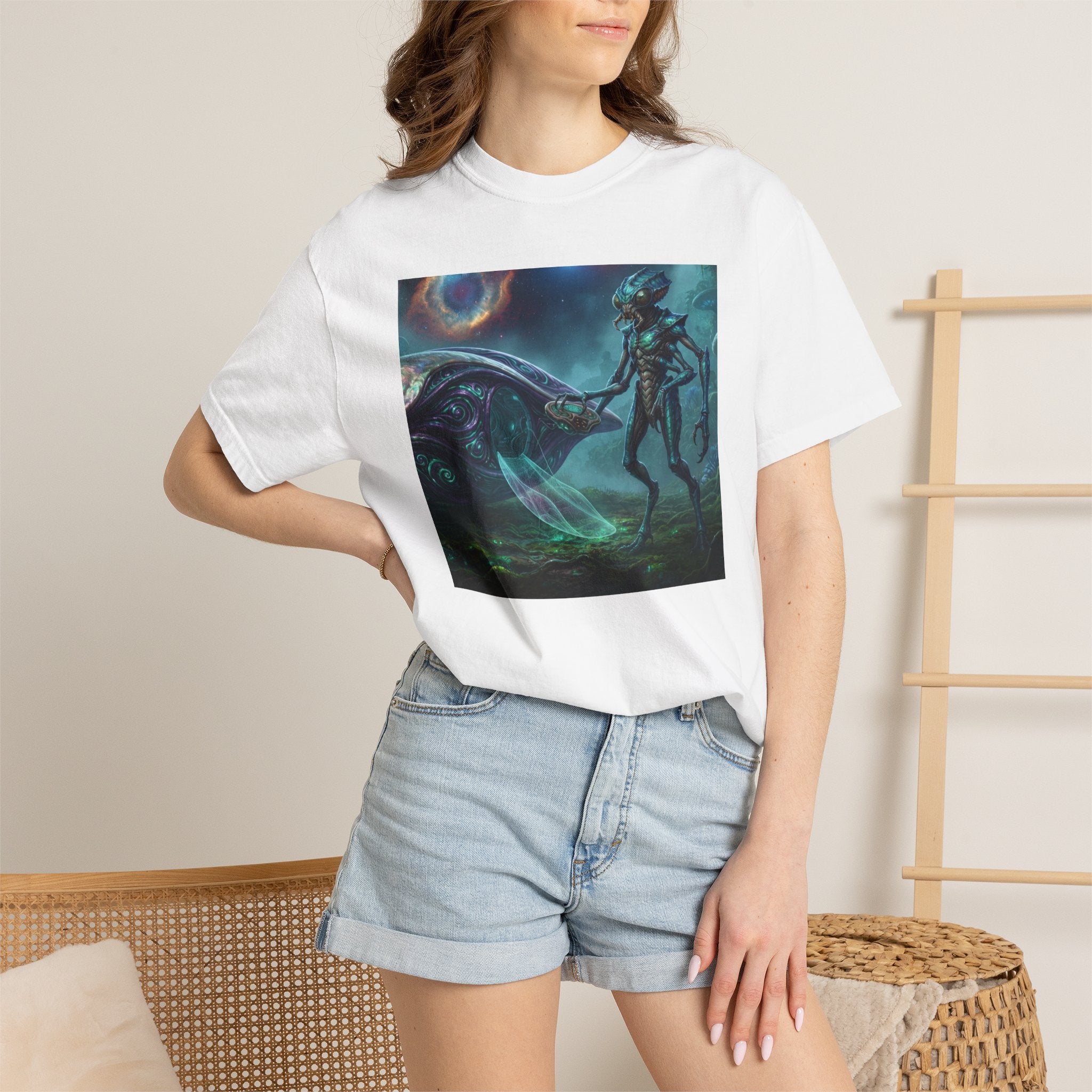 T-shirt Rencontre Extraterrestre — T-shirt Art Cosmique de Science-Fiction