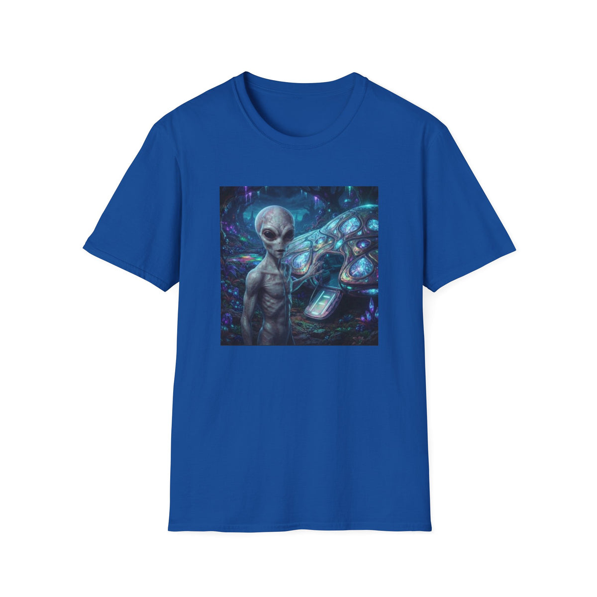 Alien Encounter T‑Shirt — Galactic Grey Extraterrestrial Art Tee