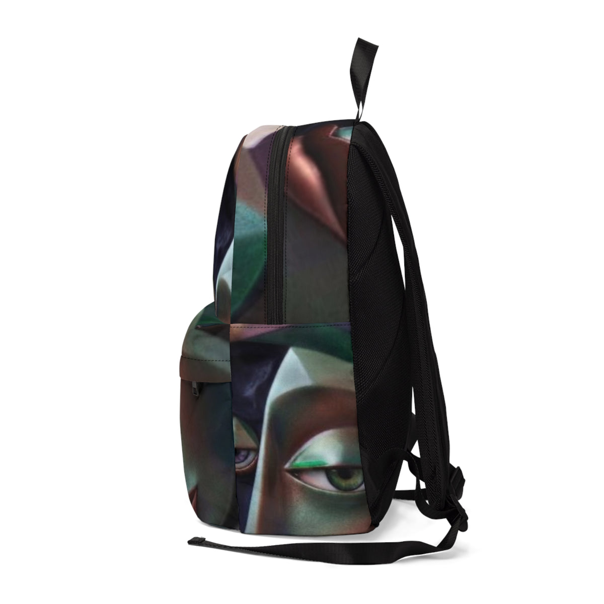 Abstract Faces Backpack — School & Travel Bag "No More Stolen Sisters!" Collection