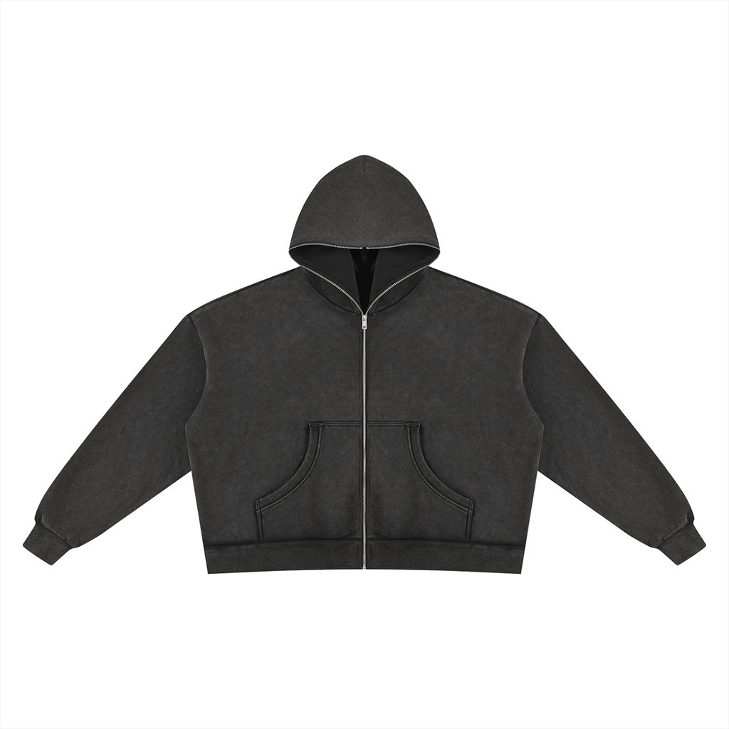 Felpa con cappuccio unisex boxy in pile vintage wash