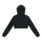 Felpa con cappuccio corta da donna con zip integrale