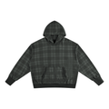 Felpa con cappuccio unisex a quadri color block