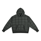 Felpa con cappuccio unisex a quadri color block