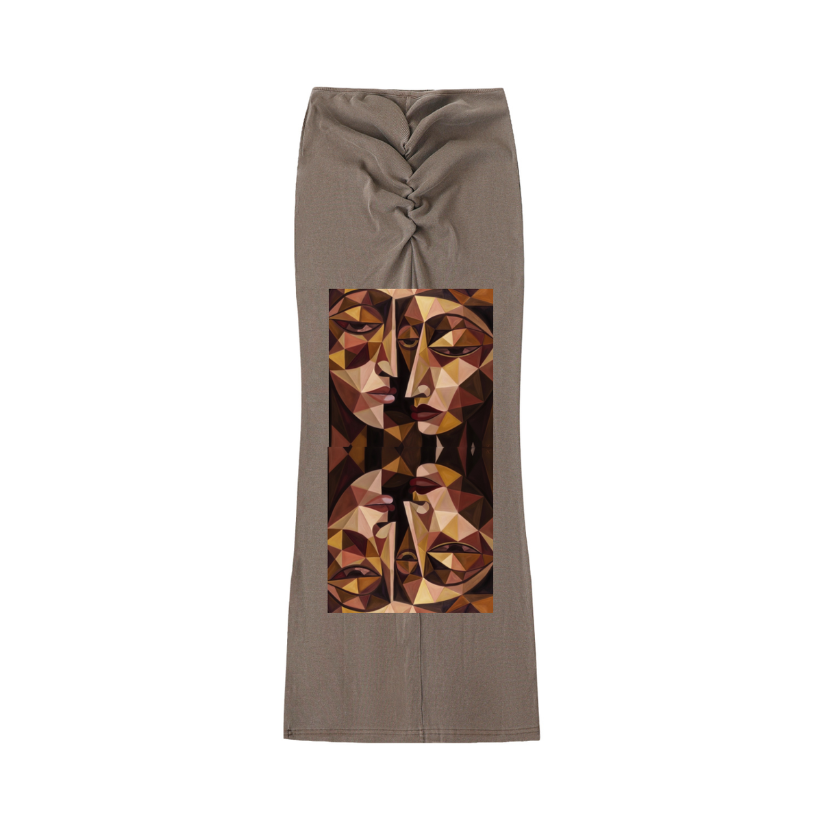 Dyed Washed Drawstring Maxi Skirt - "No More Stolen Sisters!" Collection