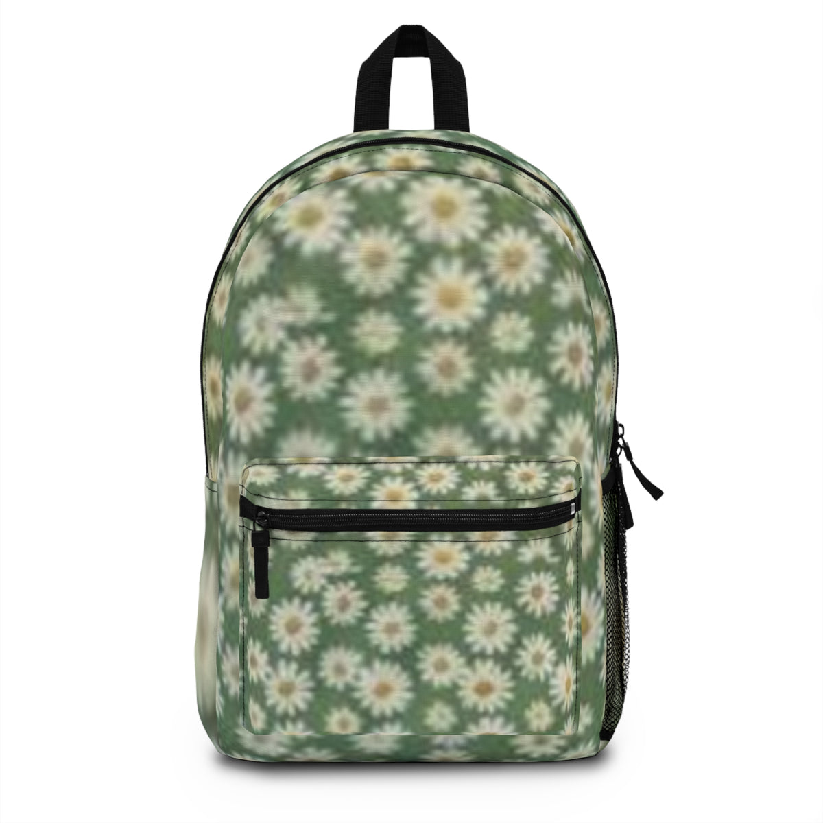 Daisy Field Backpack — Green Floral School & Travel Bag